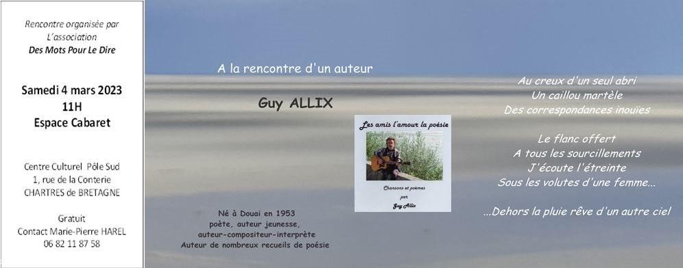 rencontre avec Guy Allix à Chartres-de-Bretagne