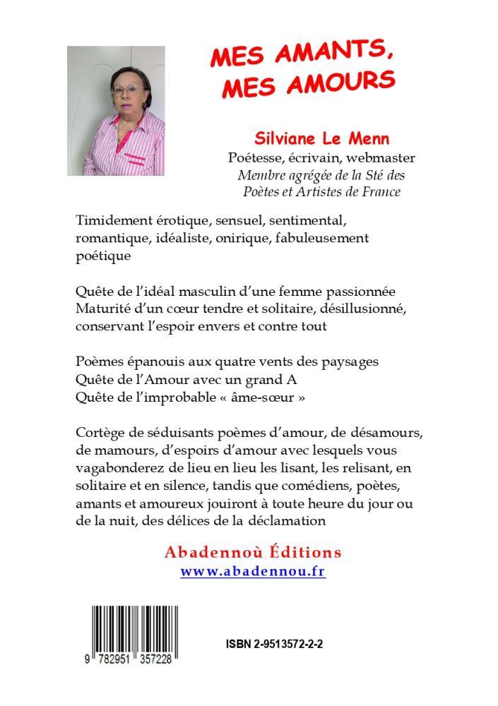 Ebook Mes amants, mes amours - Silviane Le Menn, poétesse