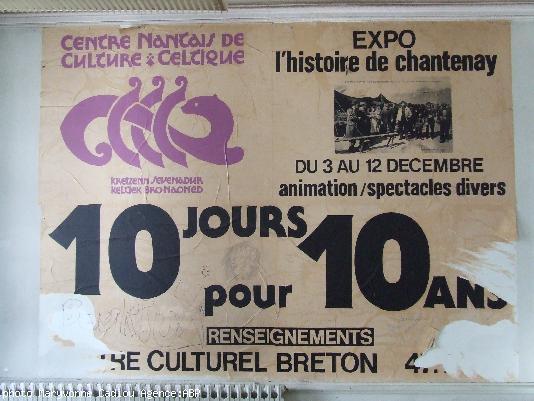 Affiche du temps du Centre Nantais de Culture Celtique dans la salle.