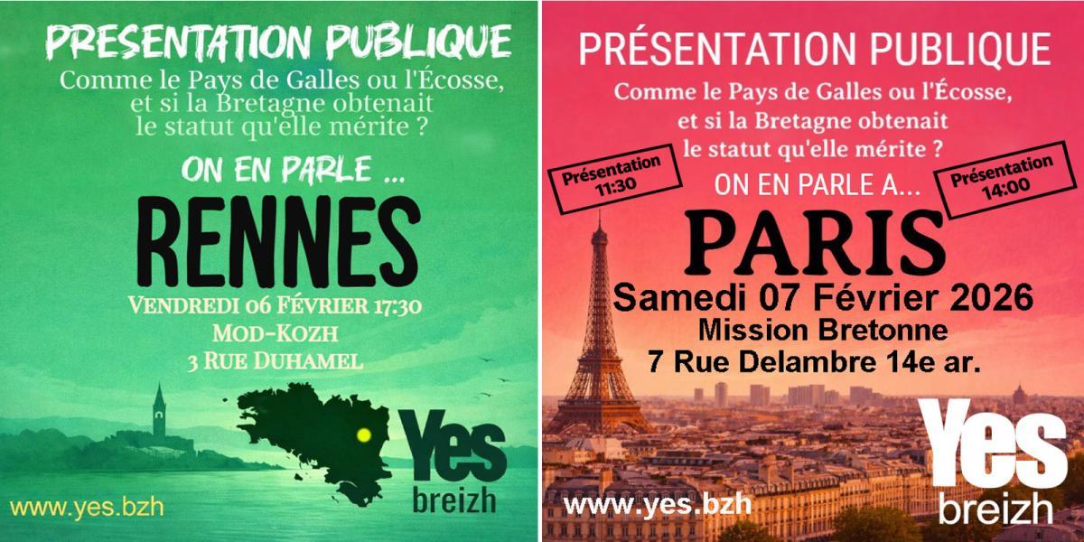Présentations publiques de Yes Breizh