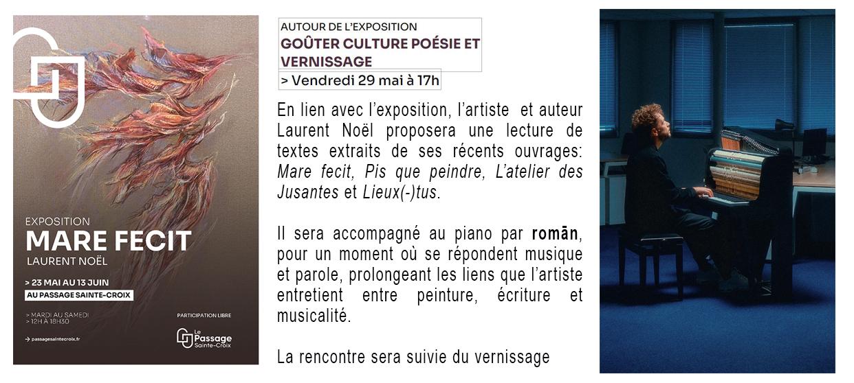 Lecture de Laurent Noël, passage ste Croix Nantes