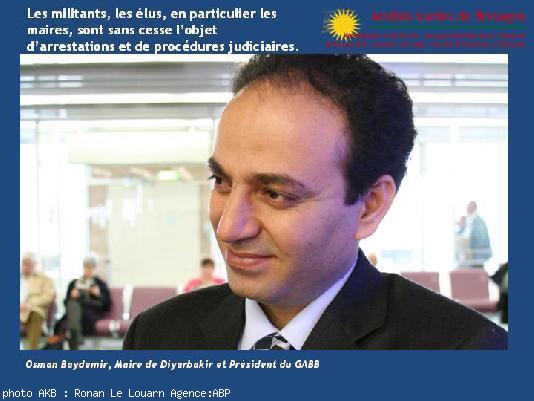 Osman Baydemir maire de Diyarbakir et président de l\'Union des municipalités du sud-est anatolien (GABB)