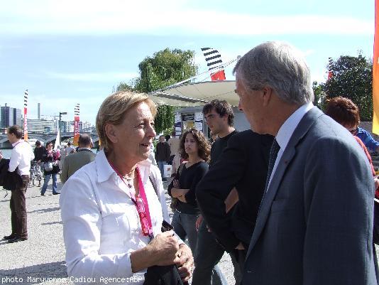 . Marylise Lebranchu et Vincent Bolloré. . Marylise Lebranchu et Vincent Bolloré.