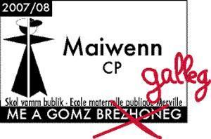 Avec 8 autres enfants scolarisés depuis 2 ans en filière bilingue
à la maternelle de Merville Maïwenn avait du abandonner le
breton lors de son passage en CP en septembre dernier.
conéquence du choix de l\'inspecteur d\'académie 8 autres
enfants