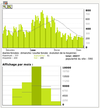 Image 1. Février 2007 : l\'effondrement de la fréquentation du site.