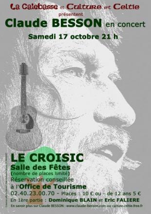 Affiche du Concert de Claude BESSON au Croisic réalisée par Gérard SIMON