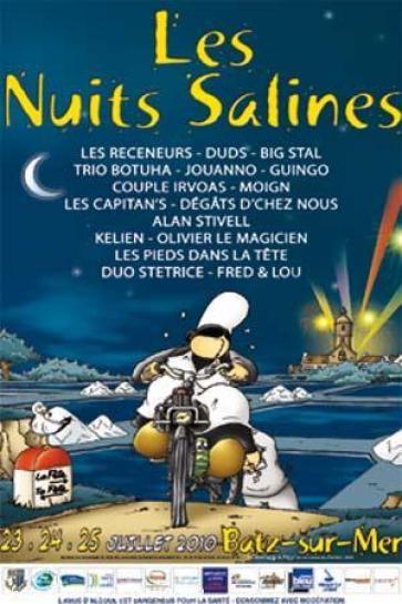 Affiche du festival des Nuits Salines 2010 -Graphisme Mam Goudig de Jean-Paul David.