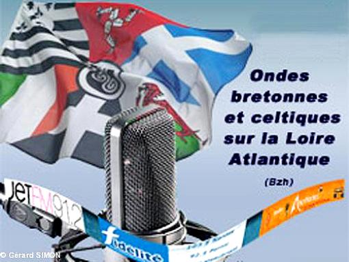 Photomontages logos des radios et drapeau interceltique