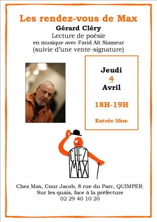 Affiche des Rendez vous de Max d\' avril