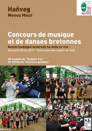 affiche du concours de sonneurs à Ménez-Meur