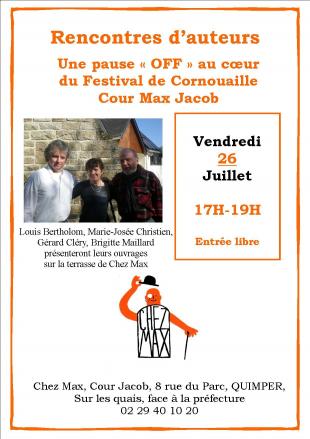 Affiche Rencontres d\'auteurs en \"off\" du Cornouaille.