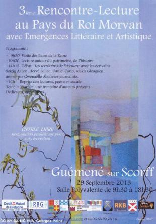 Affiche des rencontres-lectures du pays du roi Morvan