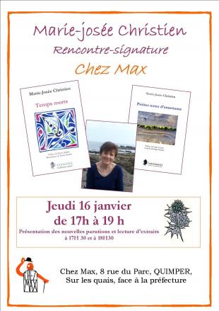 Affiche dédicace Marie-Josée Christien