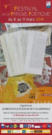 Affiche du festival de la Parole Poétique