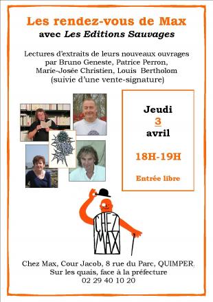 Affiche du rendez-vous de Max d'avril