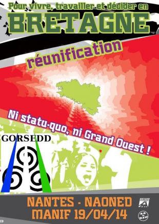 Manifestation réunification 19 avril 2014 à Nantes.