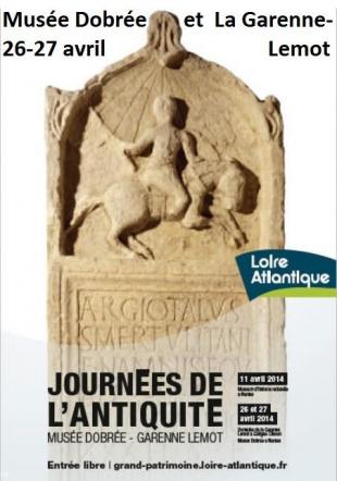 Affiche Journées de l'Antiquité. Nantes et La Garenne-Lemot.