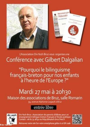 « Pourquoi le bilinguisme français-breton pour nos enfants à l’heure de l’Europe ? » avec le professeur Gilbert Dalgalian