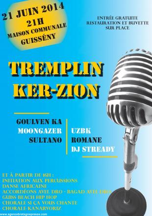 affiche du 1er tremplin du festival KER-ZION