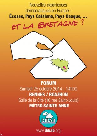 Forum <i>Dibab - Décidez la Bretagne</i> Rennes 25 octobre.