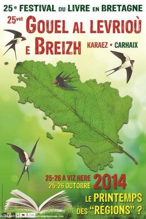 Affiche du 25ème Festival du livre en Bretagne