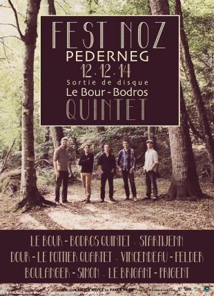 Affiche fest-noz Le Bour - Bodros Quintet