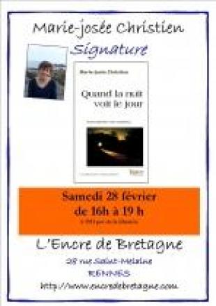 Affiche dédicace Marie-Josée Christien