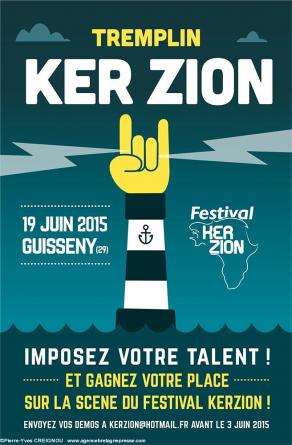 affiche du 2 ème tremplin du festival KER-ZION
