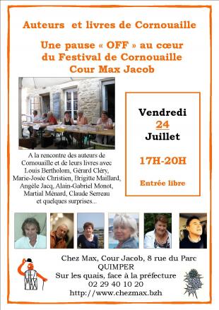 Affiche "Off" des auteurs et des livres de Cornouaille