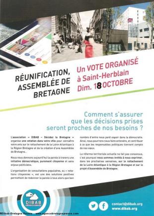 Dépliant votation Dibab expliquant les enjeux du vote, p. 1.