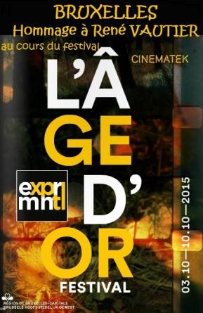 Affiche du Festival de cinéma de Bruxelles, augmentée de la mention René Vautier.