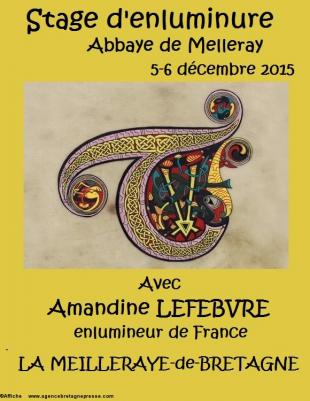 Affiche : nous avons emprunté au bandeau de son site cette enluminure avec les entrelacs celtiques.