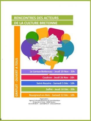 Affiche des Rencontres des Acteurs de la Culture Bretonne 2015 en Loire-Atlantique.