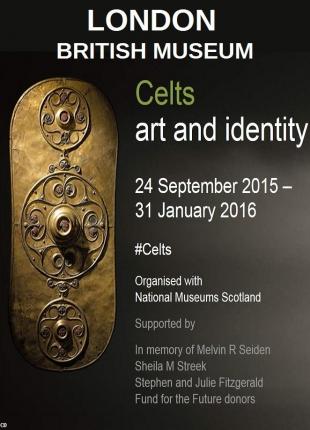 Affiche de l'exposition Celts: art and identity au British Museum (Londres).