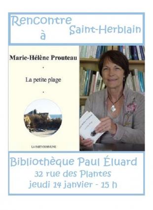 Marie-Hélène Prouteau à la bibliothèque Paul Éluard de Saint-Herblain le 14 janvier.