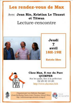 Affiche Rendez-vous de Max avec le trio Rio, Le Thuaut, Titwan