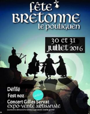 L'Affiche de la fête bretonne du Pouliguen des 30-31 juillet 2016.