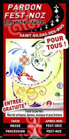 Pardon de Saint-Gildas des Bois 3 juillet 2016.