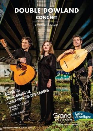 Affiche du concert Double Dowland à Saint-Sulpice des Landes le 3 juillet 2016.