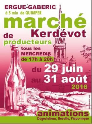 Affiche Marché de Kerdévot 2016