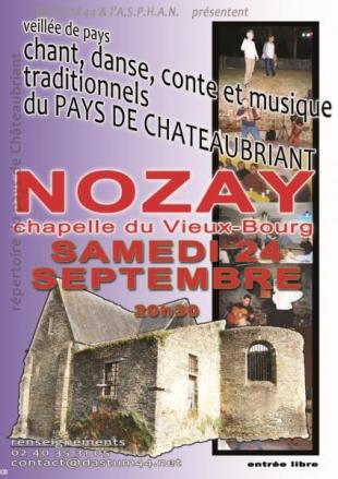 Affiche de la Veillée de Pays à Nozay, samedi 24 septembre 2016.