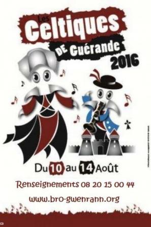 Affiche des Celtiques de Guérande 2016.