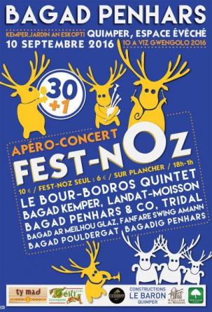 Fest-noz Bagad Penhars, Kemper.