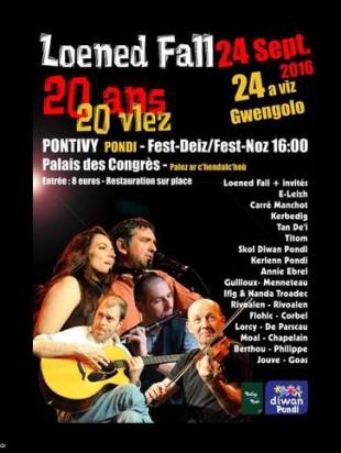 Affiche des vingt ans de scène de Loened Fall.