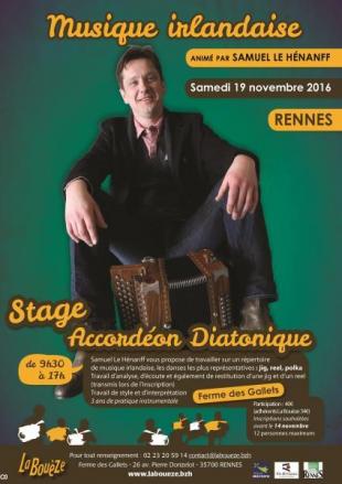 Stage accordéon diatonique Samuel Le Hénanff 
19 novembre 2016