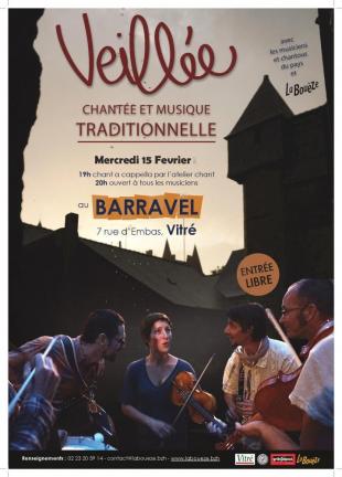 Affiche veillée barravel vitré 15 fevrier 2017
