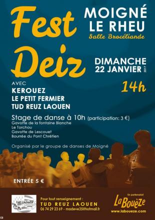 Affiche fest deiz Moigné Le Rheu 22 janvier 2017