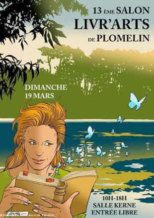 Livr'Arts, Plomelin, Salon du livre. Affiche d'Alain Goutal.
