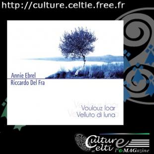 Jaquette du CD d'Annie EBREL et Riccardo DEL FRA "Voulouz loar - Velluto di luna"