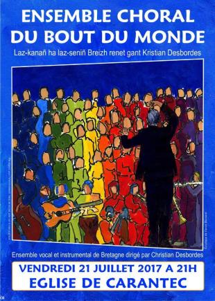 L'Ensemble Choral du Bout du Monde en concert à Carantec le vendredi 21 juillet à 21h